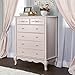 Evolur Aurora 6 Drawer Tall Chest in Dusty Rose