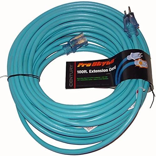 Century Wire D19916100 - 100 Ft Heavy Duty - Pro Style STW Lighted Extension Cords (600V) Blue by Century Wire