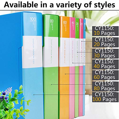 Hirkase Clear File Folders Protector Presentation Book Organizer Binder Office School Supplies for 100-Page Capacity for A4 and Letter Size Inserts Available for Report Sheets, Artworks(White)