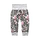 GBSELL 2PCS Toddler Kids Baby Boy Girl Clothes Floral Hooded Pocket Tops + Pants Set (Gray, 24 Month)