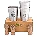 Better For Your - Kids Toddler Stainless Steel Double Wall Tumbler Cups - Small, 8oz (250ml) - Set of 3 - Juggling Squirrel and Numbers 7-8-9