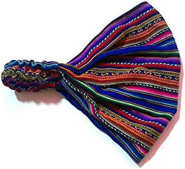 Headkerchief for Girls or Women made of Peruvian Inca Manta Fabric Hippie Headkerchief Infant Headband Rainbow Colors Summer Gifts for Girls