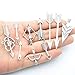Youdiyla 100g Bow and Arrow Charms Collection - Antique Silver Bronze Bow and Sword Cupid's Love Crossbow Metal Pendants for Jewelry Making DIY Findings (HM21)