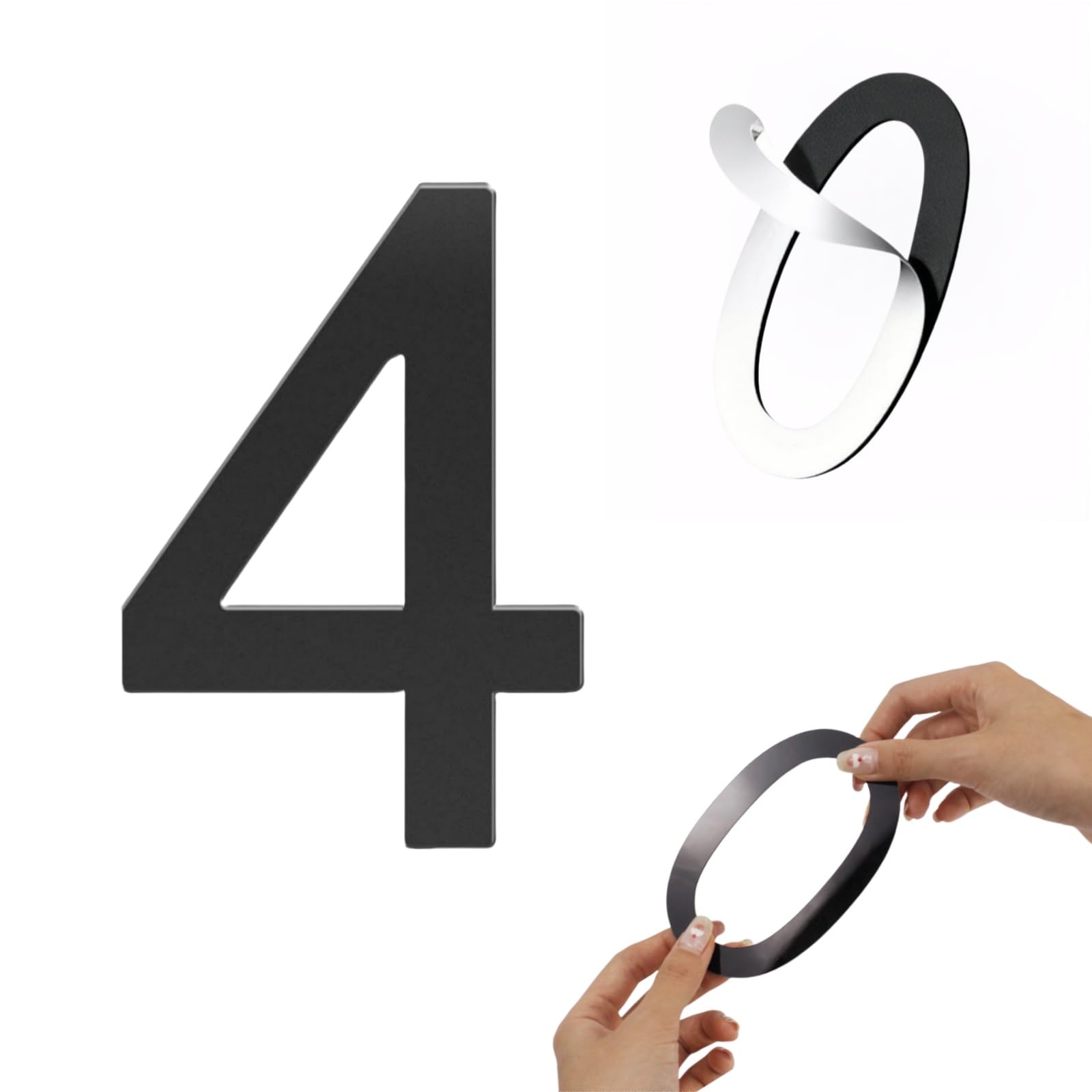 Self-Adhesive 5 Inch House Numbers - Acrylic Modern