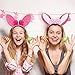 FRCOLOR Bunny Ears Headband for Girls Adult, Rabbit Ears Costume Headband for Easter Christmas Party Supplies Cosplay Favors, 6PCs
