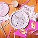 TRENDY BRANDY Unicorn Birthday Party Supplies Set - Pink Tableware Pack Includes Disposable Paper Plates, 9 Oz Cups, Straws, Napkin and Bunting Banner - Serves 12 Guests for Girls