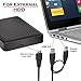 SaiTech IT 1 feet USB 3.0 Dual Power Y Shape Type A to Micro B high Speed Upto 5 Gbps Data Transfer Cable for External Hard Drives(35cm - 1Feet - 0.35M)