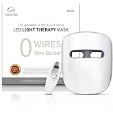 GYH LED Face Mask Light Therapy, Red Light Therapy for Face, Wireless High Dose Green, Blue, Infrared Light Therapy Mask for Skin Care & Anti-wrinkles, Cloud-SSS