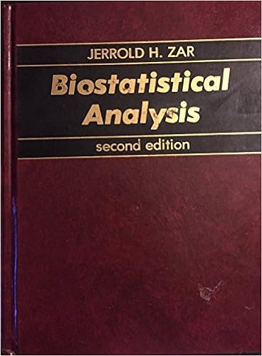 Biostatistical Analysis Edition Zar Jerrold H 9780130779250 Books Biostatistical Analysis Edition Zar Jerrold H 9780130779250 Books