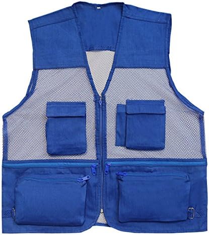 Lanmworn Men 7 Colors Summer Cool Quick-drying Outdoor Sport Mesh Fishing Vest, Multi-Pockets Lightweight Sleeveless Jacket.