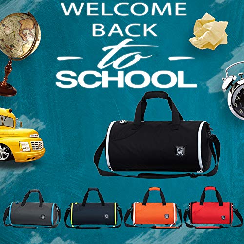 SIYUAN Athletic Duffel Bag, Teenager Student Basketball Gym Bag Sports Duffel Bag with Shoes Compartment,Gray,Large