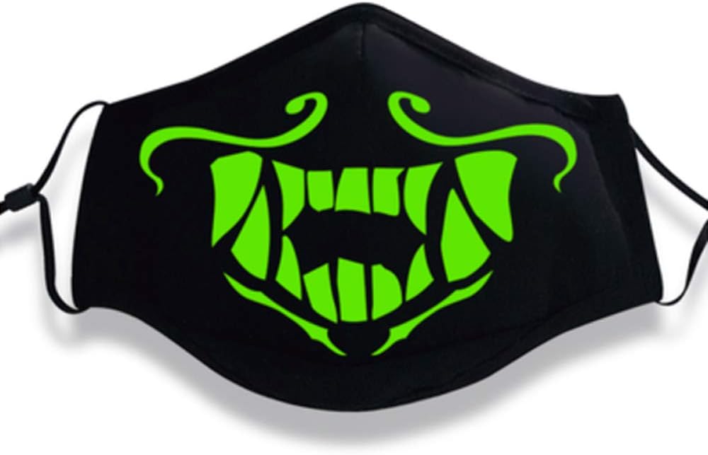 Shancon Cosplay Mask Luminous Cotton Dustproof Black Winter Warm Adult Unisex Halloween 2018
