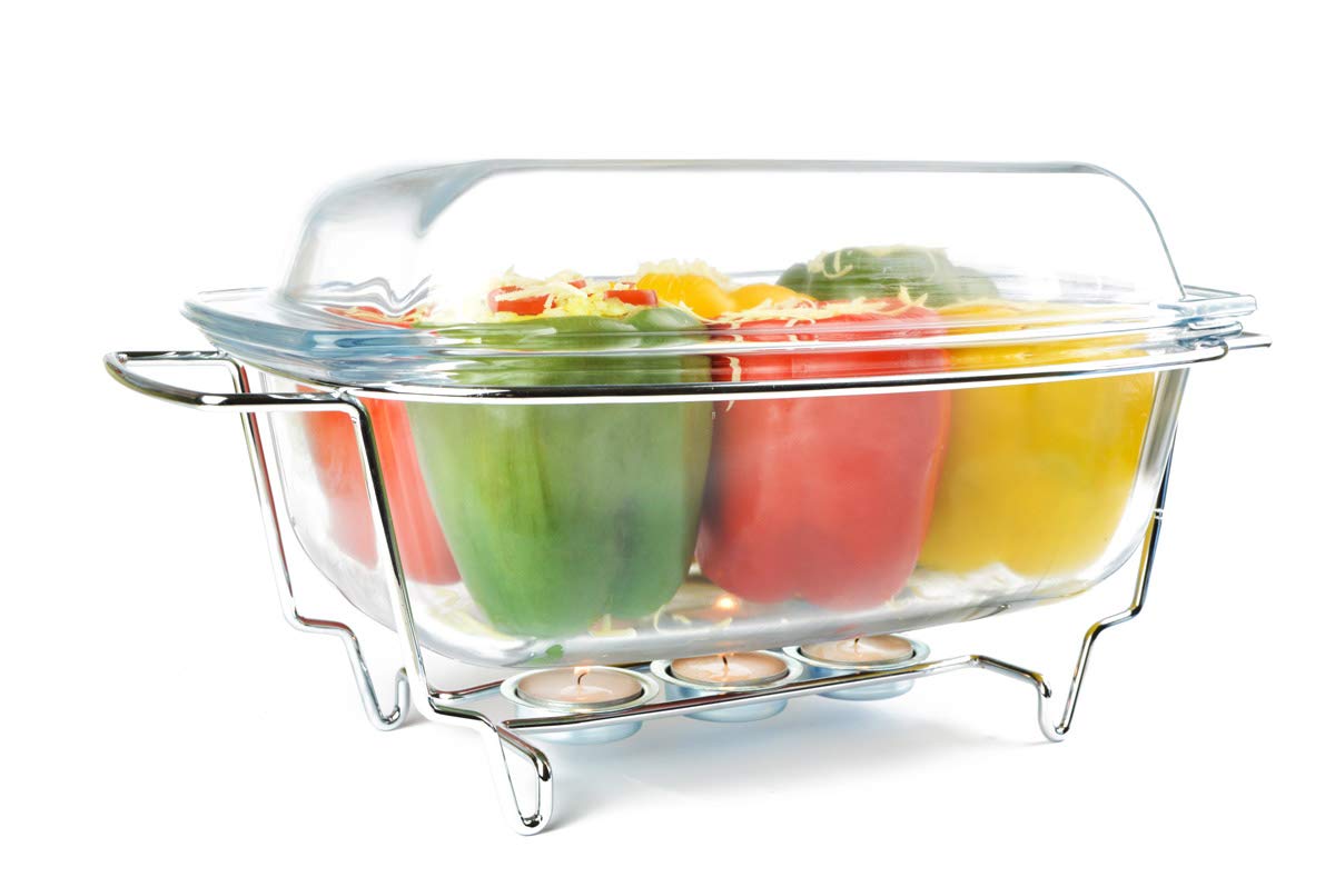 Sendez - Fuente para Horno (5,1 L, con Tapa y calientaplatos ...