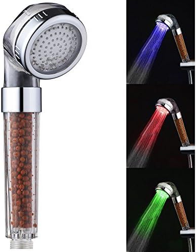 Pro LED Shower | Advanced LED Shower Head with Negative Ion | Long Lasting LED Light | Smartest Temperature Sensor | Easiest Way To Smoother Skin | Built In Water Filter With High Pressure Water | 146