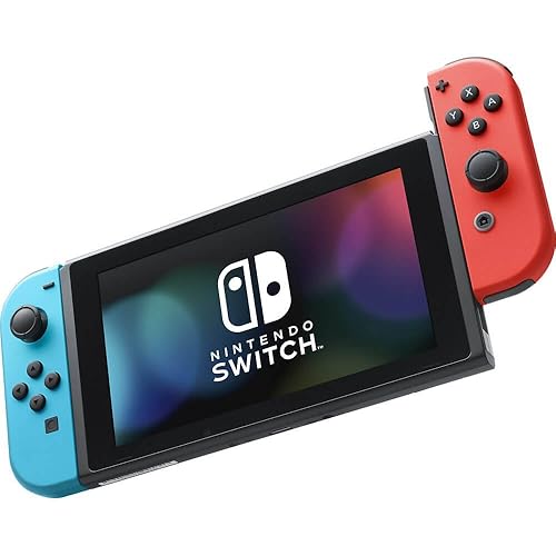 Nintendo Switch with Neon Blue and Neon Red Joy‑Con in Oman