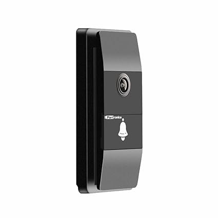 Portronics mBell Smart Plastic Re-chargeable Doorbell Connects 2.4GHz Wi-Fi with IP67 Water Dust Resistant, IR Night Vision Video and Talk (Black)