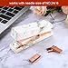 TOODOO Set of Stapler and Tape Dispenser, 4 Pieces Acrylic Rose Gold Modern Desk Accessories Kit Tape and Stapler, Gift for Friends and Families