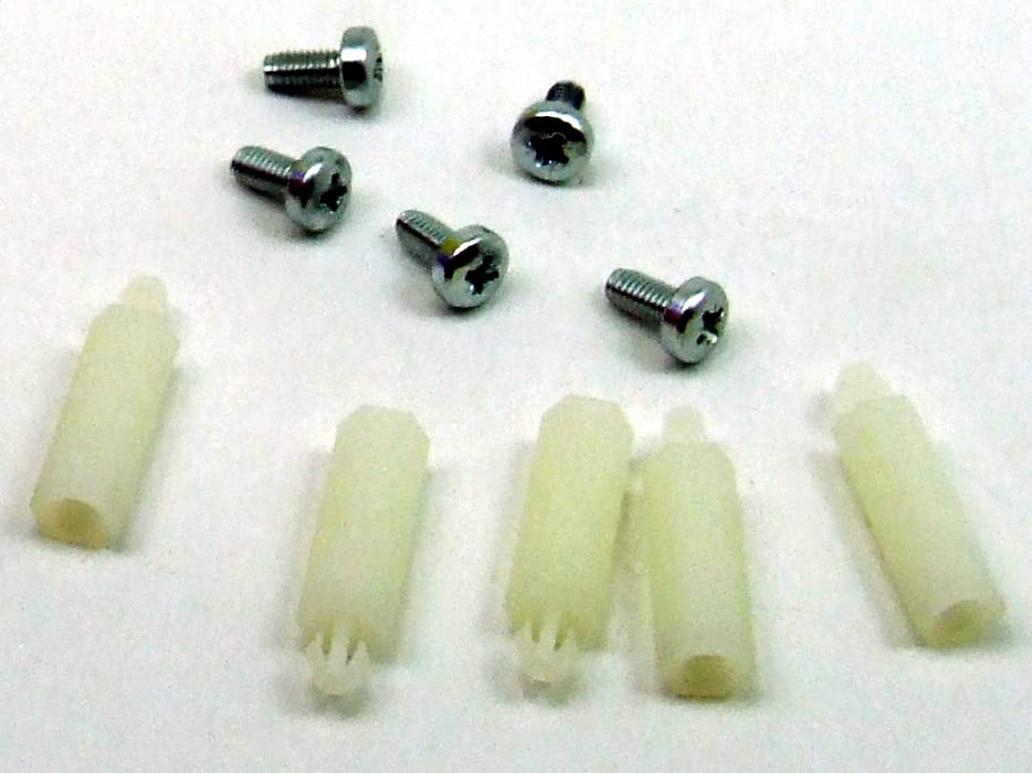 POPESQ® - 5 Pcs. x Standoff PCB 16 mm M3-3mm with Screws White Plastic #A1991