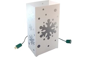 LumaBase Electric Luminaria Kit, Snowflake - Set of 10