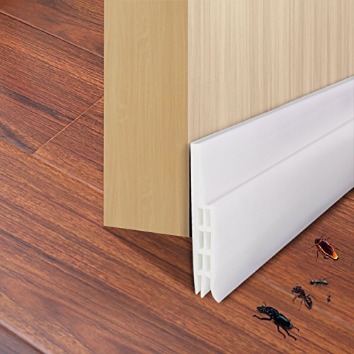 Partypeople Under Door Sweep Door Draft Stopper Weather Stripping Door Bottom Seal Strip, 2