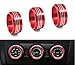 JL-BRAND Pack of 3 Anodized Aluminum AC Control Knob Ring Covers - Audio Button Cover Decoration Twist Switch Ring Trim For Subaru WRX, STI, Impreza, Forester, XV Crosstrek(RED)