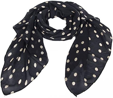 Calonice Amorino Women's Accessory Scarf Black Taupe polka dot Polyester One size 70x157x0.1 cm (LxHxW) 24200