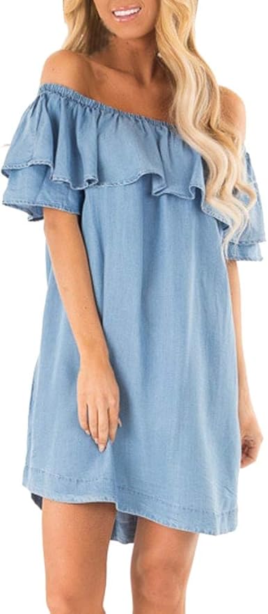 denim prom dress