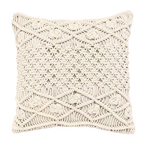 REDEARTH Macrame Throw Pillow Cushion CoversWoven Decorative Farmhouse