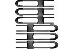 Sliding Cabinet Locks, 6 PCS U-Shaped Proofing Cabinets with Adjustable Child Lock, Baby Safety Locks for Cabinets Childproof