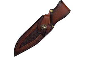 Leather Sheath Belt Knife Sheath with Waist Belt Buckle Pocket Tool Knife Protective Cover for Blade Knife