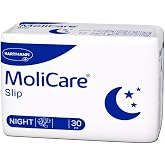 MoliCare Slip Night Adult Nappies for Men &amp; Women, Size M, Pack of 30 | 30 pairs, reliable protection for severe incontinence at night, quick absorption, odor control, skin-friendly