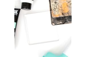 Craftelier - 3,95"x3,95" Gel Printing Plate – Reusable Gel Plate Printing for Artists | Gel Press Placa for Monoprinting and Crafts | Suitable for Water-Based Paints, Acrylics, Inks…