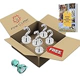 MIGHTY MAGNETIC HOOKS- The ONLY 35lb Heavy Duty Neodymium magnetic hook with a FREE Hook and an eBook- Multiuse for organizing Indoor/Outdoor.