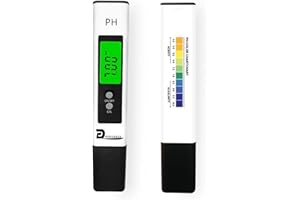 DZDARREN PH Meter, Digital PH Meter 0.01 PH High Accuracy Water Quality Tester with 0-14 PH Measurement Range for Household Drinking, Pool and Aquarium Water PH Tester Design with ATC