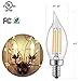 LETO CA11 4W Candelabra LED Bulbs Dimmable ,UL Listed-40W Light Bulbs Equivalent,LED Warm White 2700K Chandelier LED Bulb,E12 Candelabra Base,6-Pack