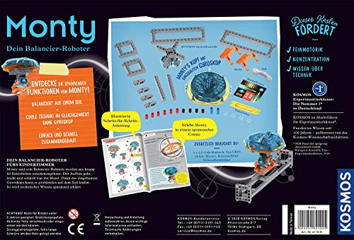 KOSMOS 621025 Monty - Dein Balancier-Roboter, Entdecke wie ein Gyoroskop funktioniert, lass Monty auf einem Seil… – Bild 3