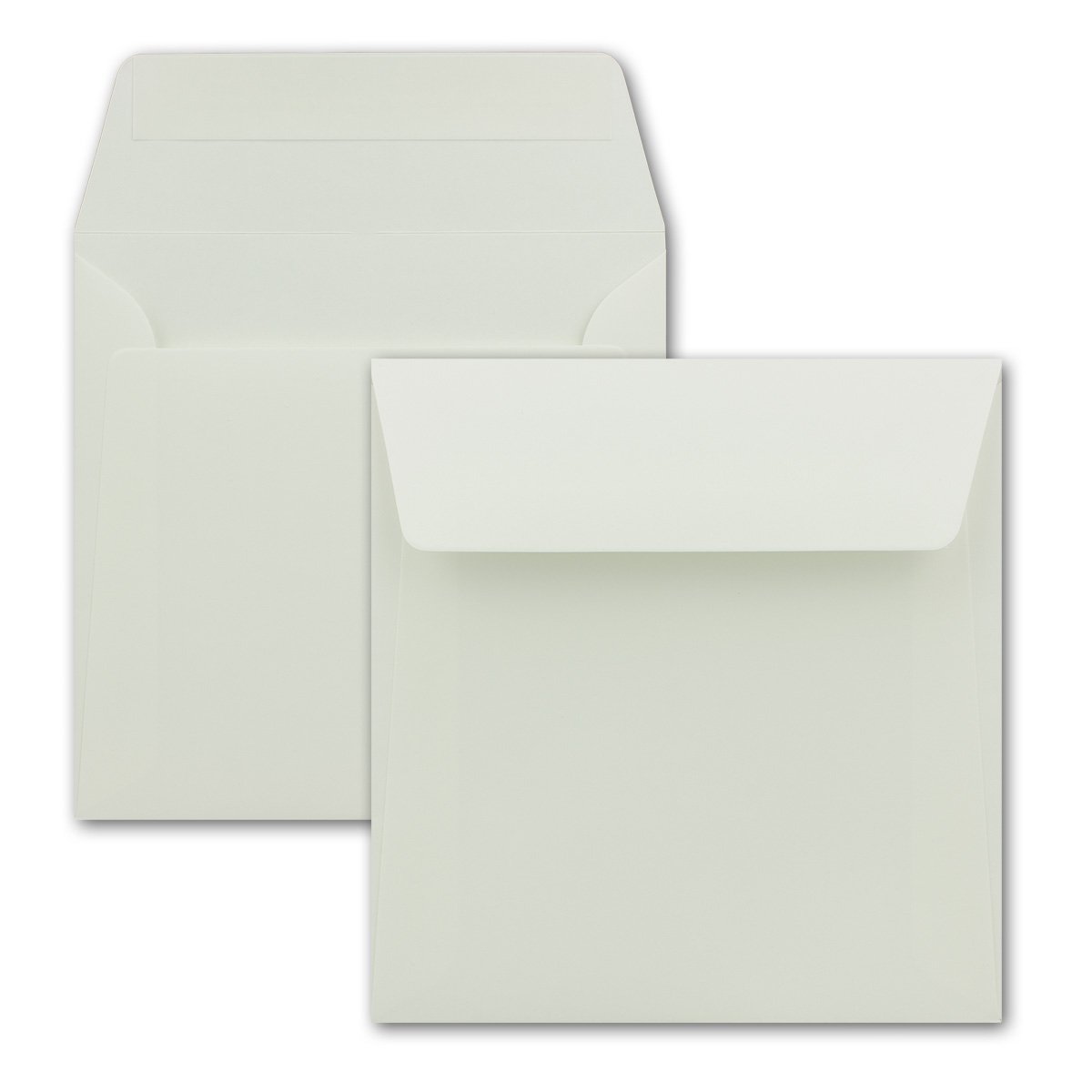 DIN B6 White Envelopes 160 x 160 mm | Gummed Edges | 100 Umschläge Cream