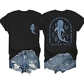 Shark Christian Shirts for Women with Whale Shark Print Ocean Fish Animal Lovers Marine Short Sleeve Tops