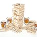 BESTOMZ Stacking Building Tower Drinking Game Wooden Blocks with Drinking Commands