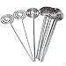 LUSHAGINA 30/Pack Place Card Holder Pick,Swirl Wire Note Clip Holder Metal Silver 5