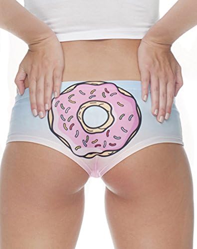 PantyHoes I Donut Care Donut 3D Print Ladies Cute Hipster Panties, Blue - Medium