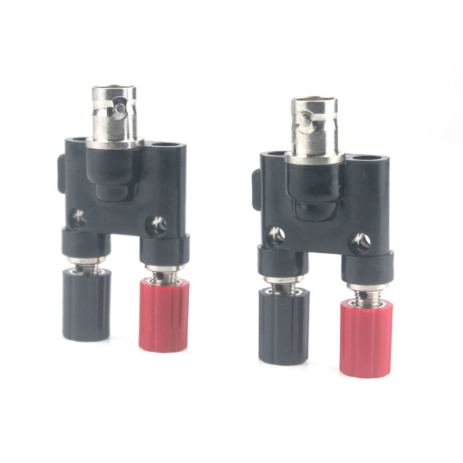 Aoowei BNC Female Plug to 4 mm Banana Female Jack Socket Binding Post for RF Coax Splitter Adapter Connector Oscilloscope Wire 2-Pack