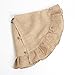Fennco Styles Holiday Décor Ruffle Trim Jute Burlap Christmas Tree Skirt, 53-inch Round, Natural