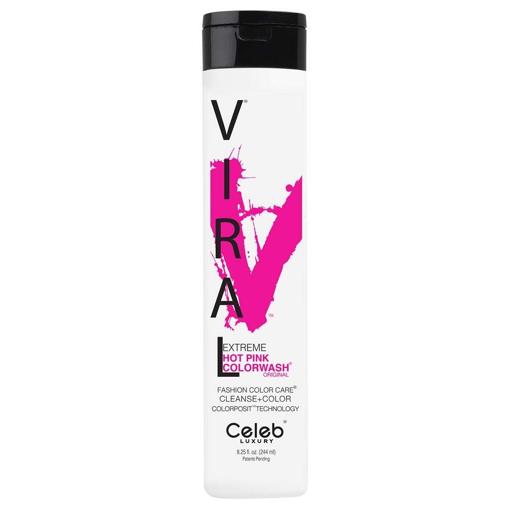 Celeb Luxury Gem Semi Permanent Colorwash Shampoo - Extreme Hot Pink 244ml