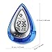 Jamal Alarm Clock Water Power Digital Weather Station Time Humidity Large LCD Display and Temperature Measurement Environmental Technology for Indoor Office Home (Blue)