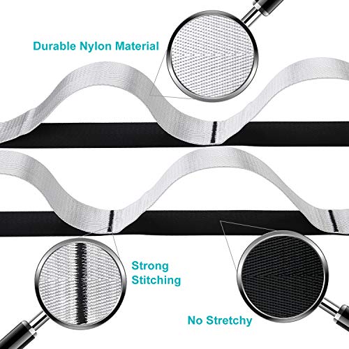 Yoga Strap Fitness Multi-Loop Strap Stretch Band 12 Loops Yoga Stretch Strap Nonelastic Stretch Strap for Physical Therapy, Pilates, Dance and Gymnastics with Carry Bag