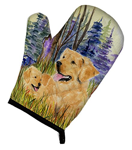 Caroline's Treasures SS8014OVMT Golden Retriever Oven Mitt, 12" by 8.5", Multicolor