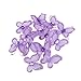 NUOLUX Mesh Wire Glitter Butterfly Pack of 50 (Purple)