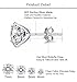 FUNRUN JEWELRY 4 Pairs Sterling Silver Stud Earrings for Women Men CZ Earring Piercing Hypoallergenic (A:4 pairs cubic zirconia)