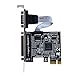 SIIG Legacy and Beyond Series Single Serial Port / RS-232 and Single Parallel Port PCIe Card Compatible with 16C550 UART